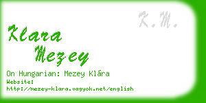 klara mezey business card
